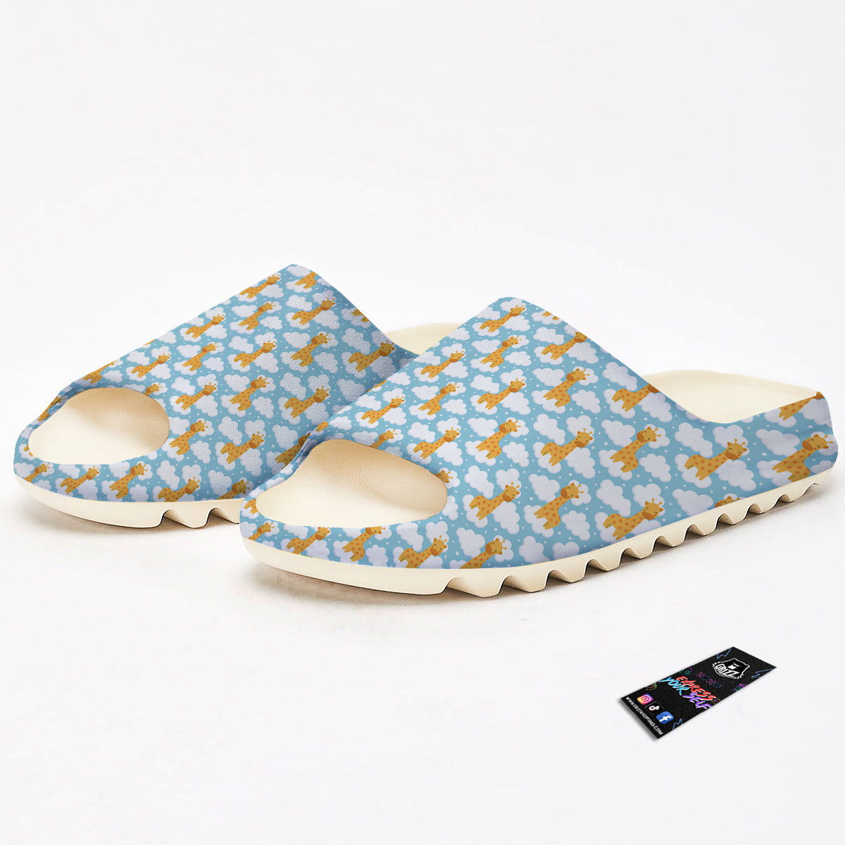 Giraffe Cute Cartoon Print Pattern Sandals-grizzshop