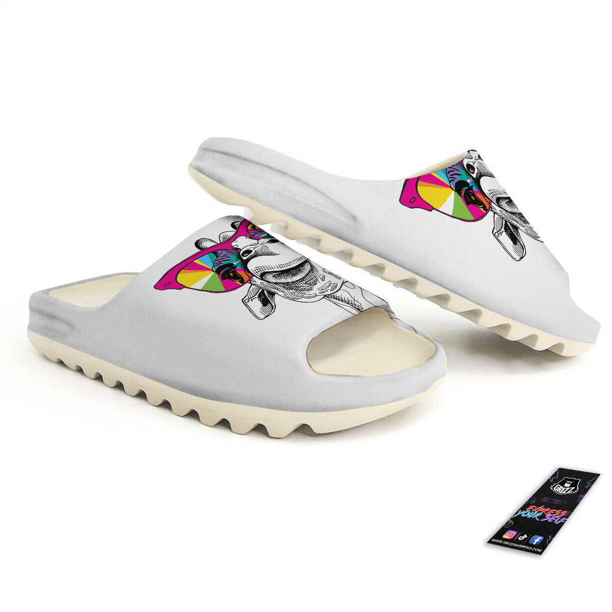 Giraffe Funny Print Sandals-grizzshop