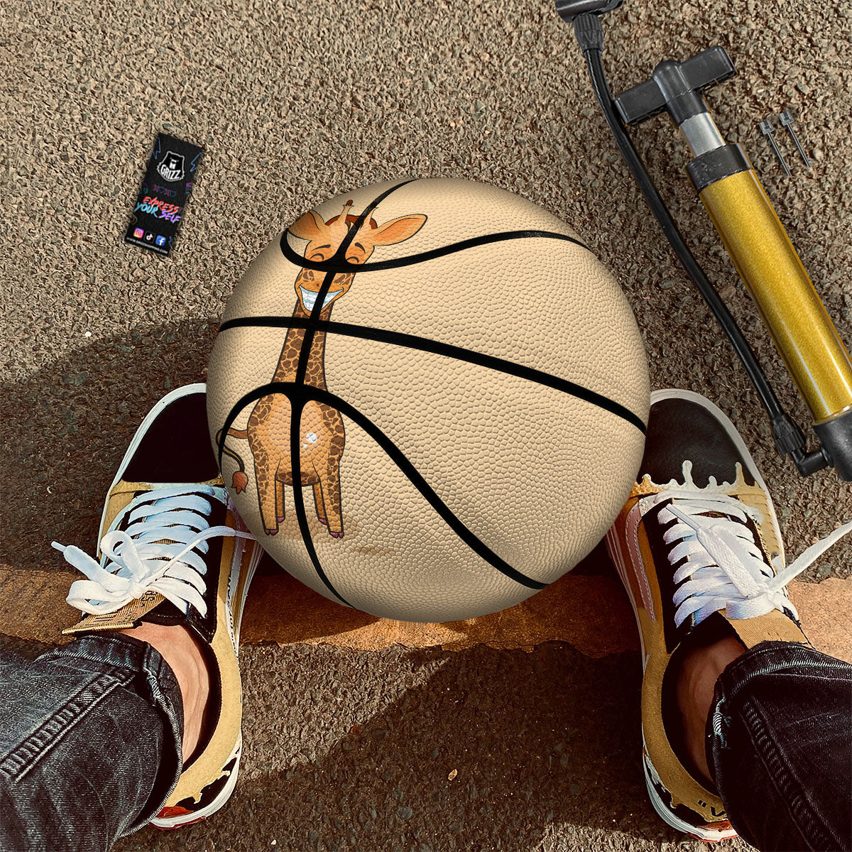 Full Moon Yellow Print Basketball