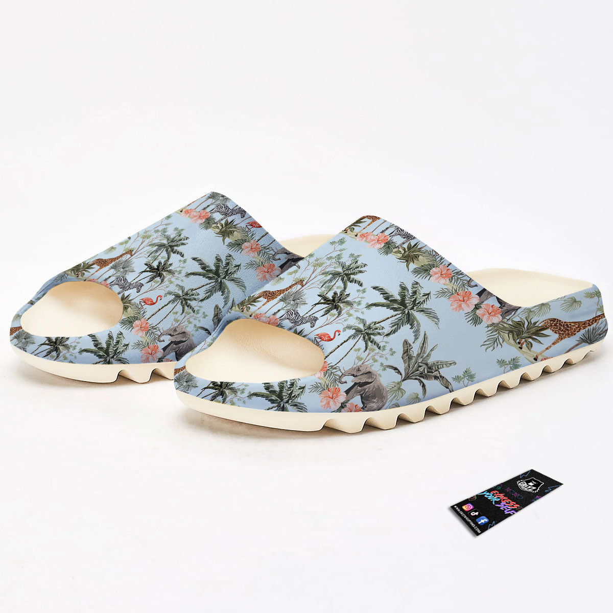 Giraffe Tropical Zebra Print Pattern Sandals-grizzshop