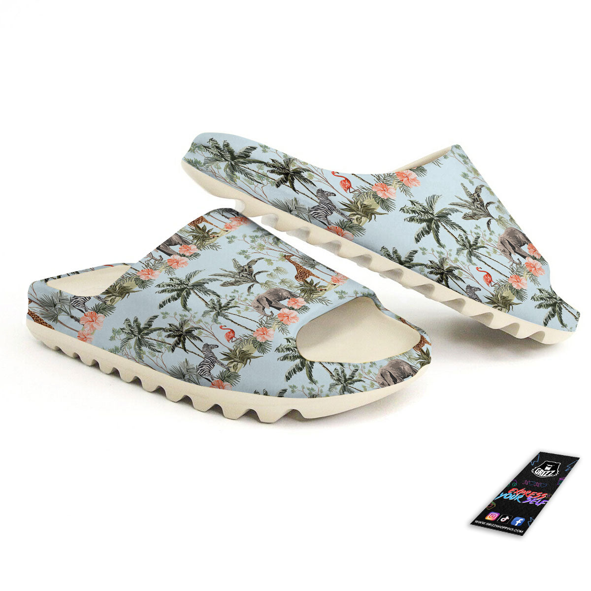 Giraffe Tropical Zebra Print Pattern Sandals-grizzshop