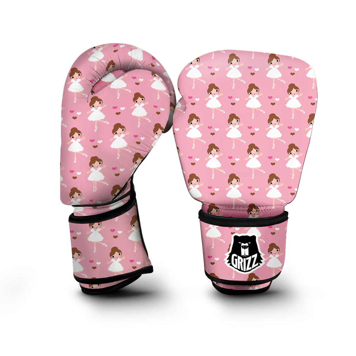 Girl Ballet Pattern Print Boxing Gloves-grizzshop