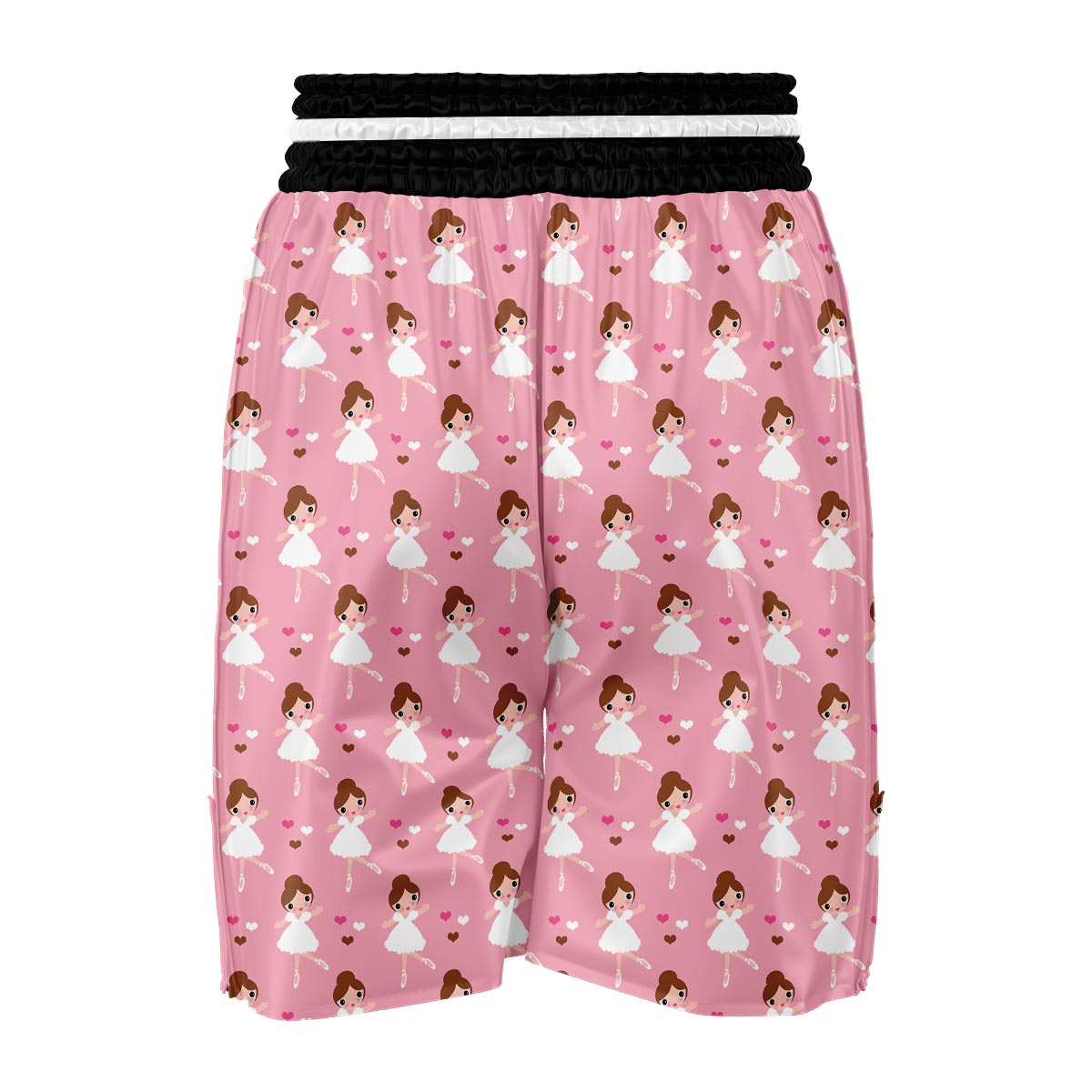 Girl Ballet Pattern Print Boxing Shorts-grizzshop
