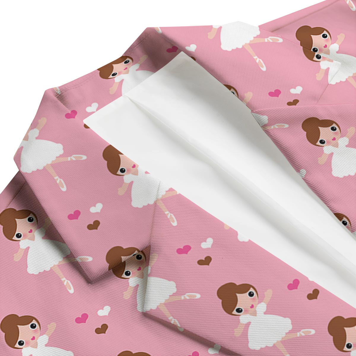 Girl Ballet Pattern Print Men's Blazer-grizzshop