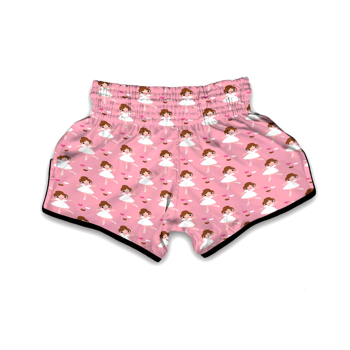 Girl Ballet Pattern Print Muay Thai Boxing Shorts-grizzshop