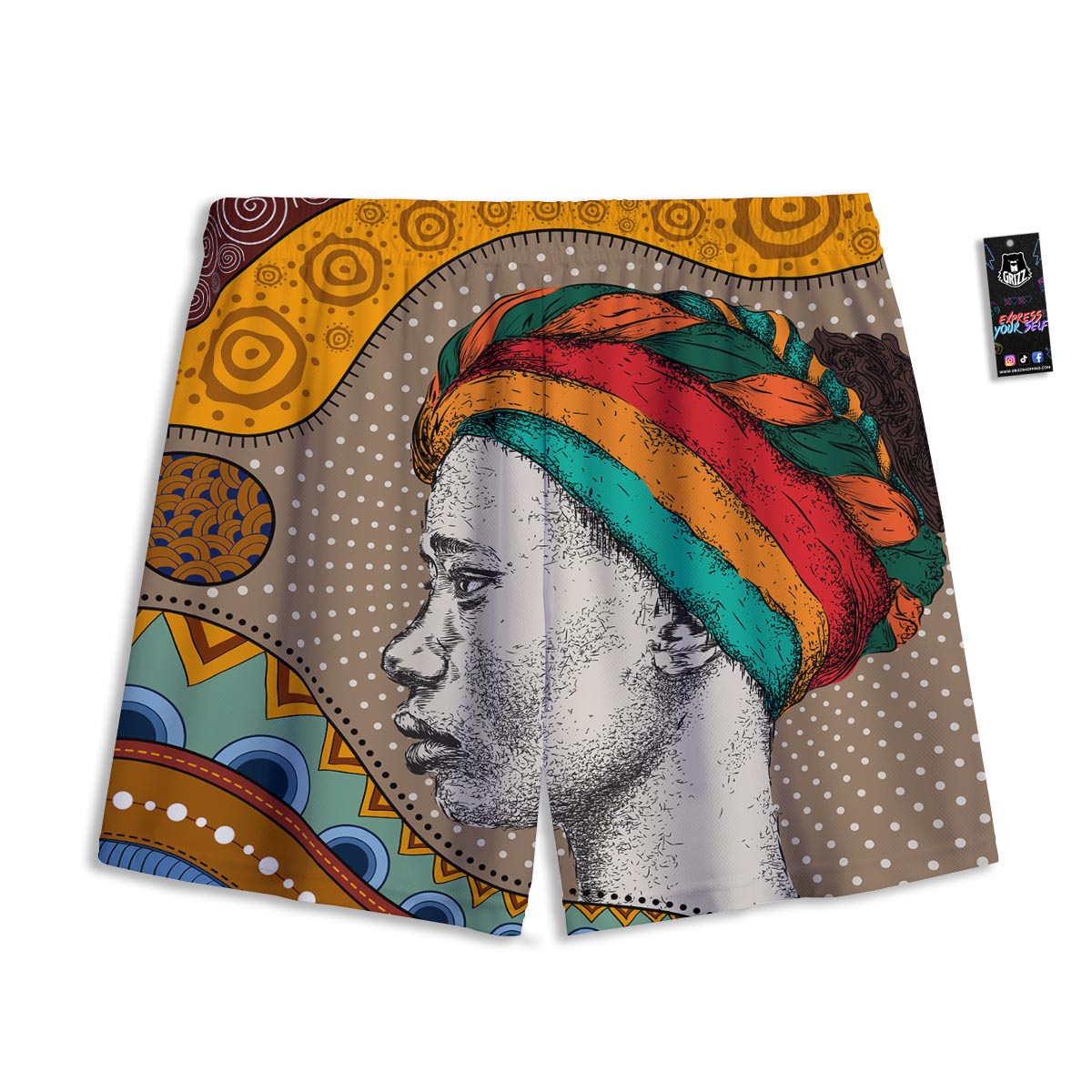 Girl Tribal African Print Mesh Shorts