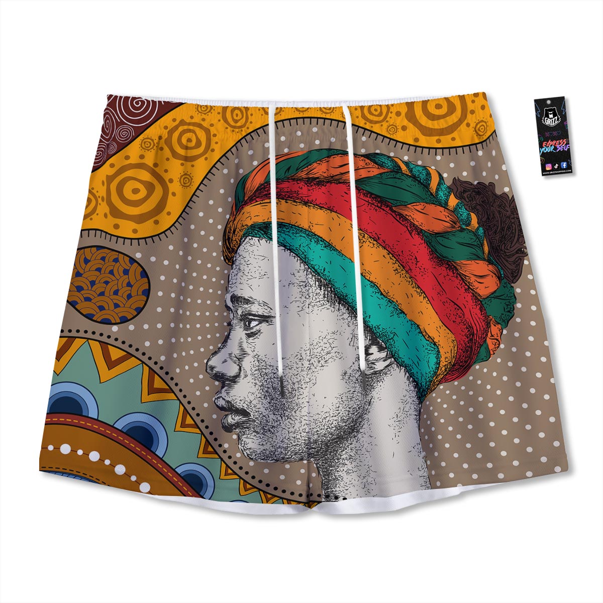 Girl Tribal African Print Mesh Shorts