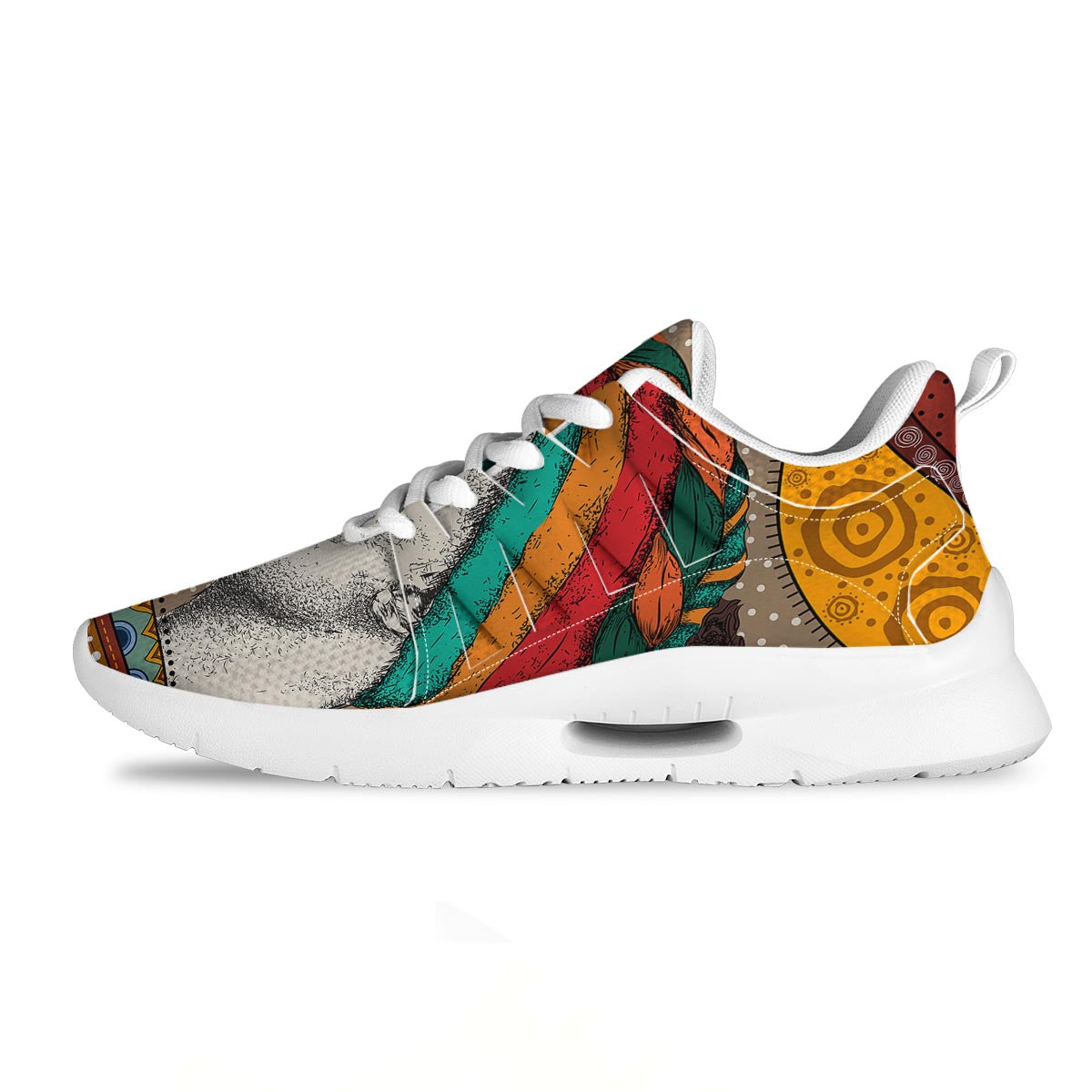 Girl Tribal African Print Tennis Shoes-grizzshop