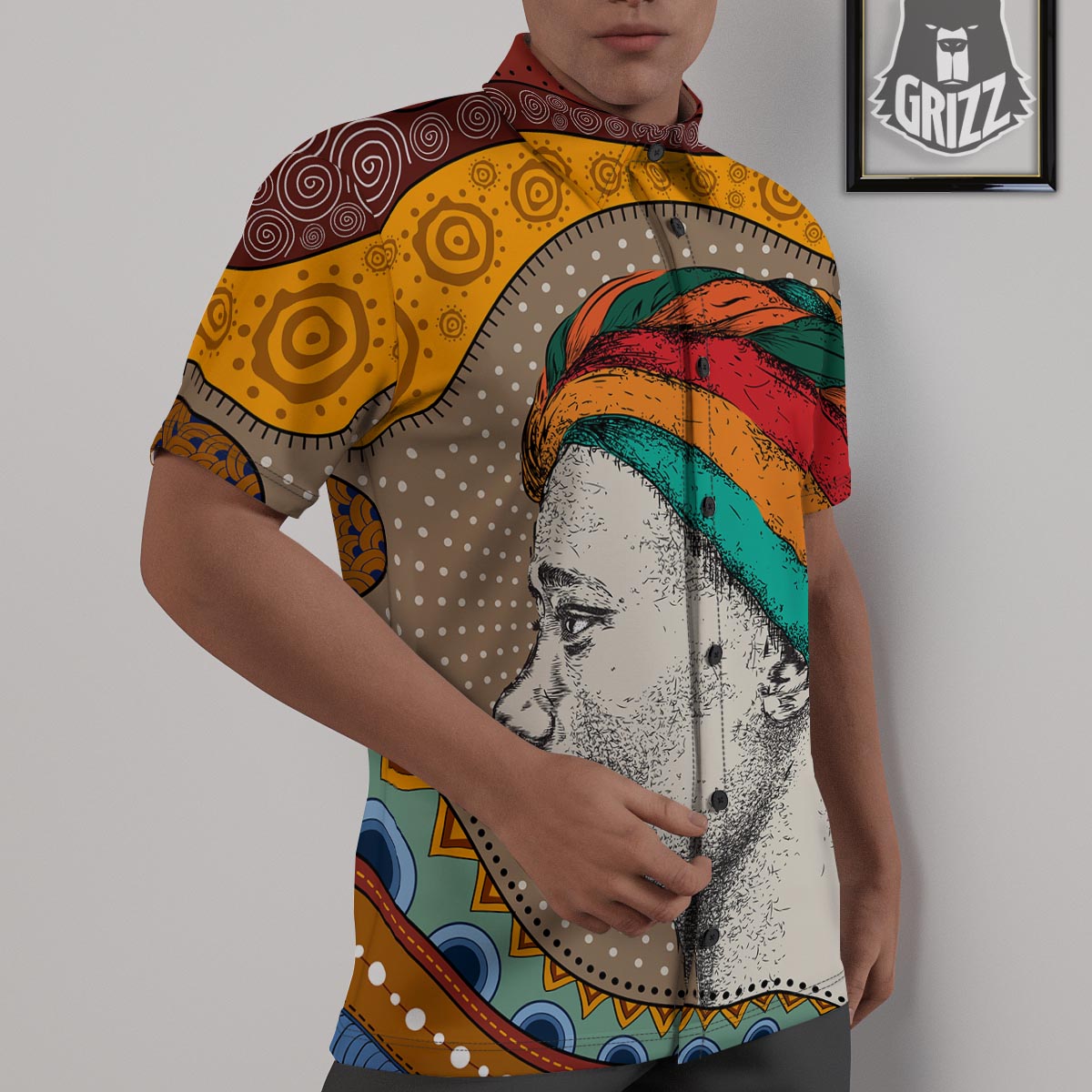 Girl Tribal African Print Untucked Shirts-grizzshop