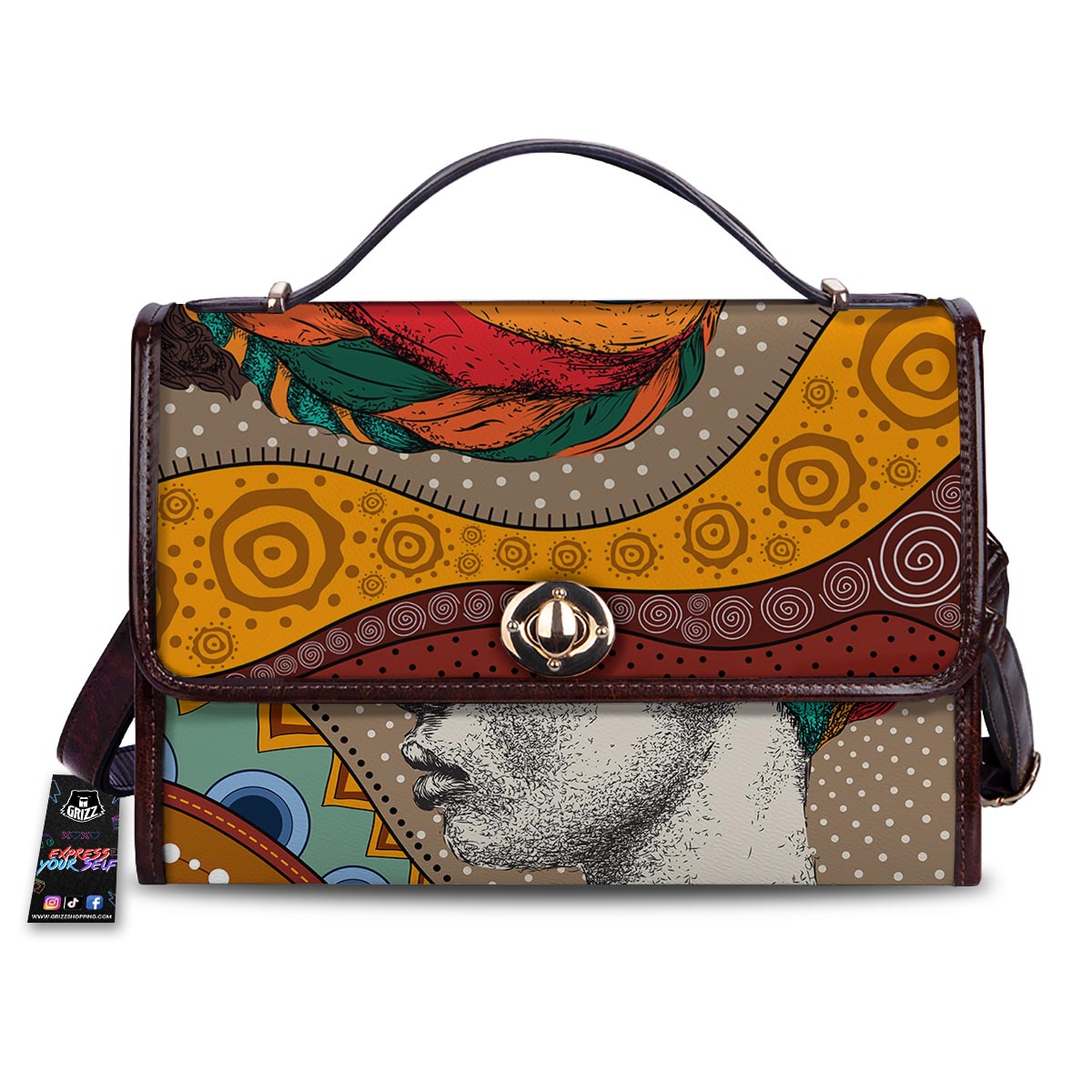 Girl Tribal African Print Women's Satchel Bag-grizzshop