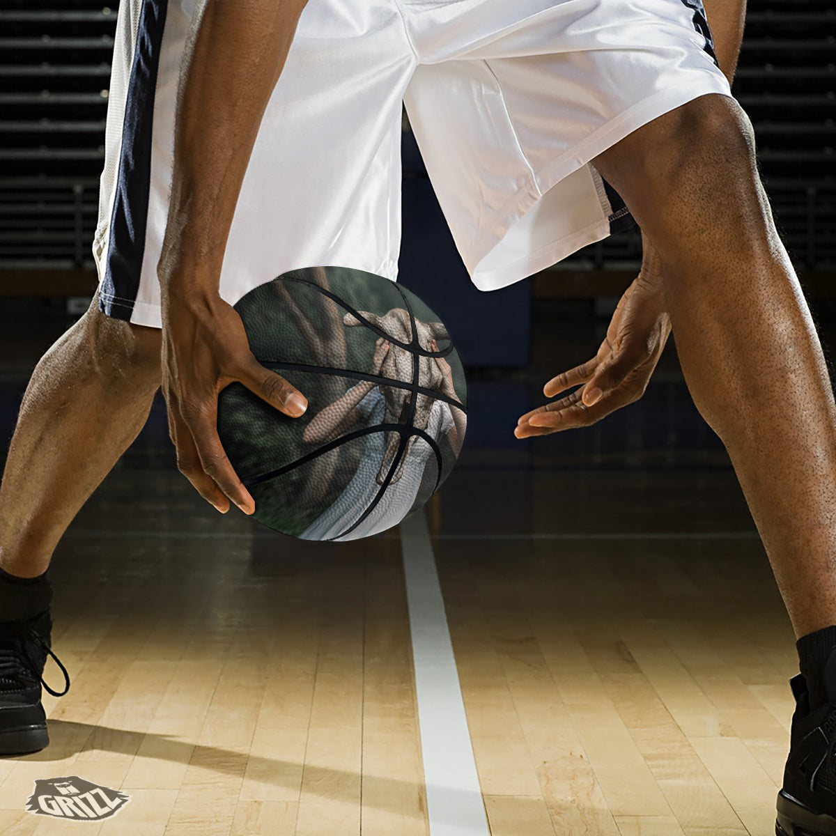 Girl With Animal Skull Print Basketball-grizzshop
