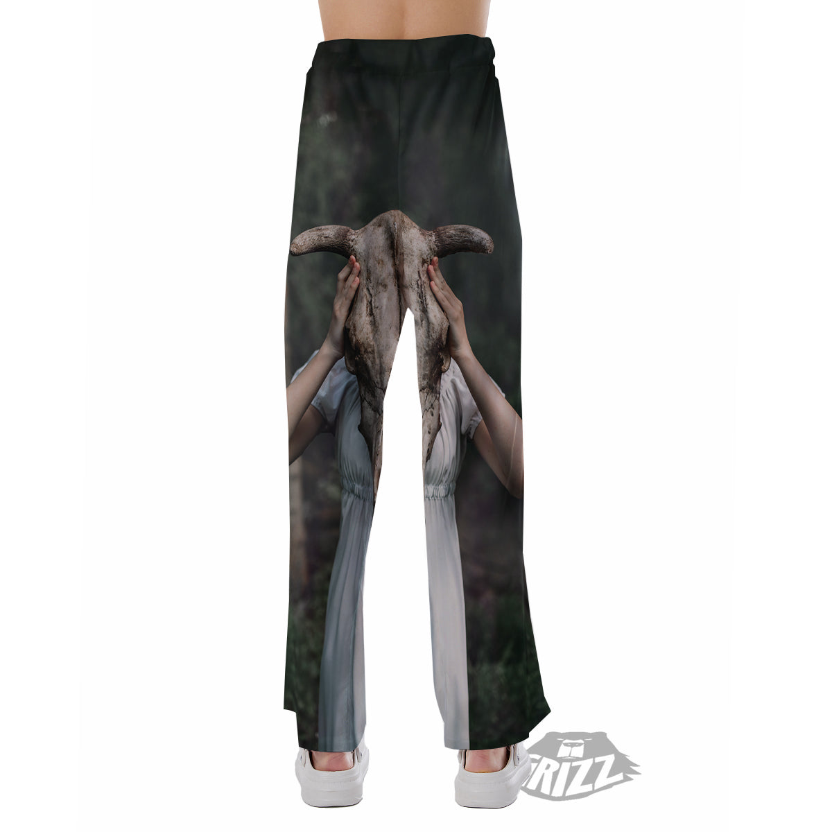 Girl With Animal Skull Print Pajama Pants-grizzshop