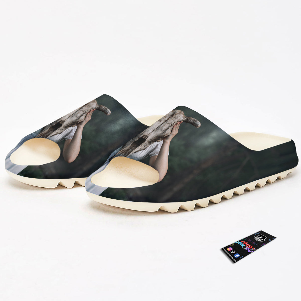 Girl With Animal Skull Print Sandals-grizzshop