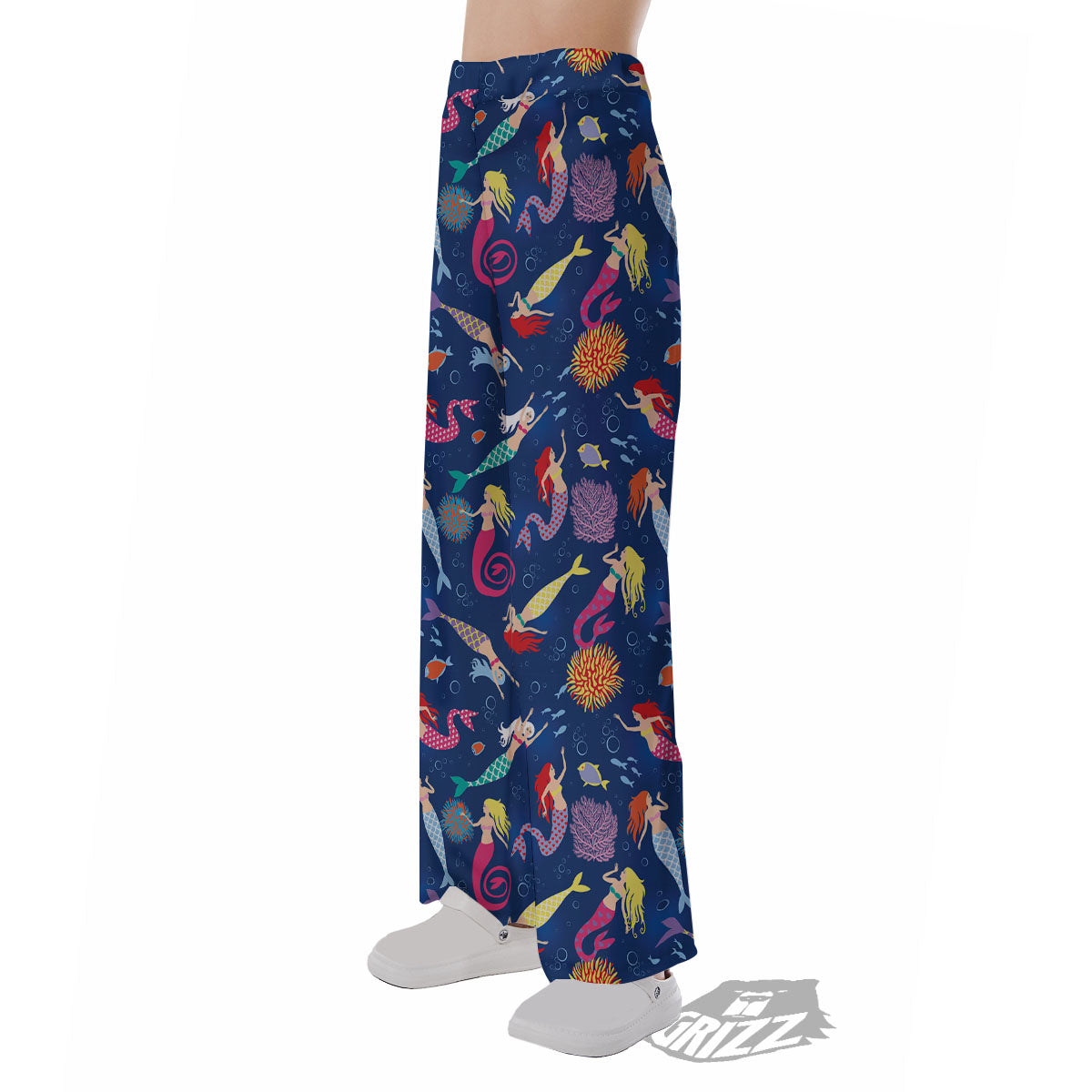 Girls Mermaid Print Pattern Pajama Pants-grizzshop