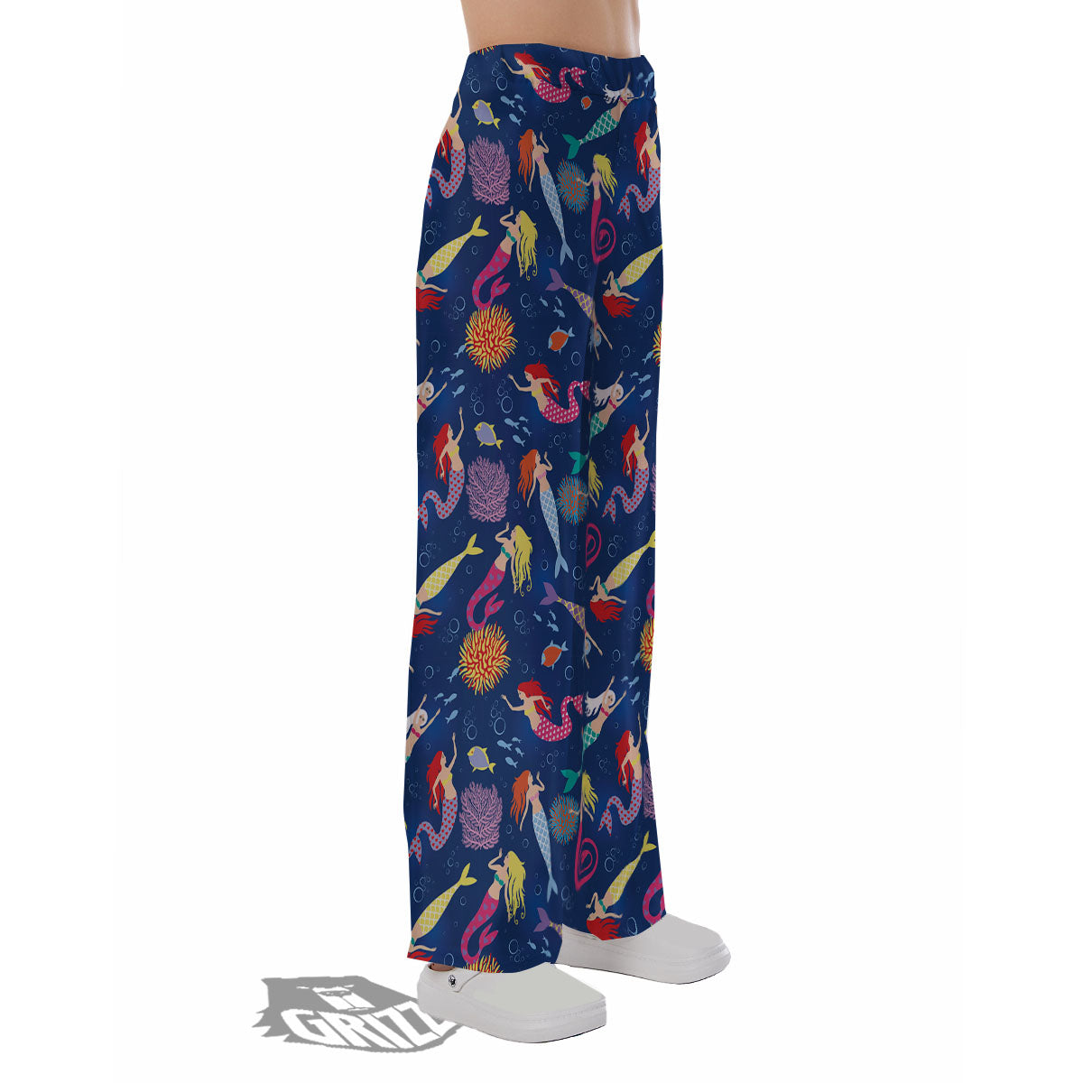 Girls Mermaid Print Pattern Pajama Pants-grizzshop