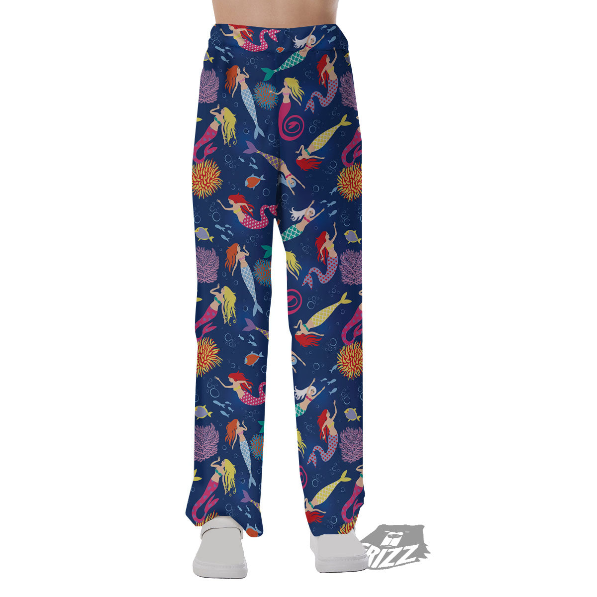 Girls Mermaid Print Pattern Pajama Pants-grizzshop