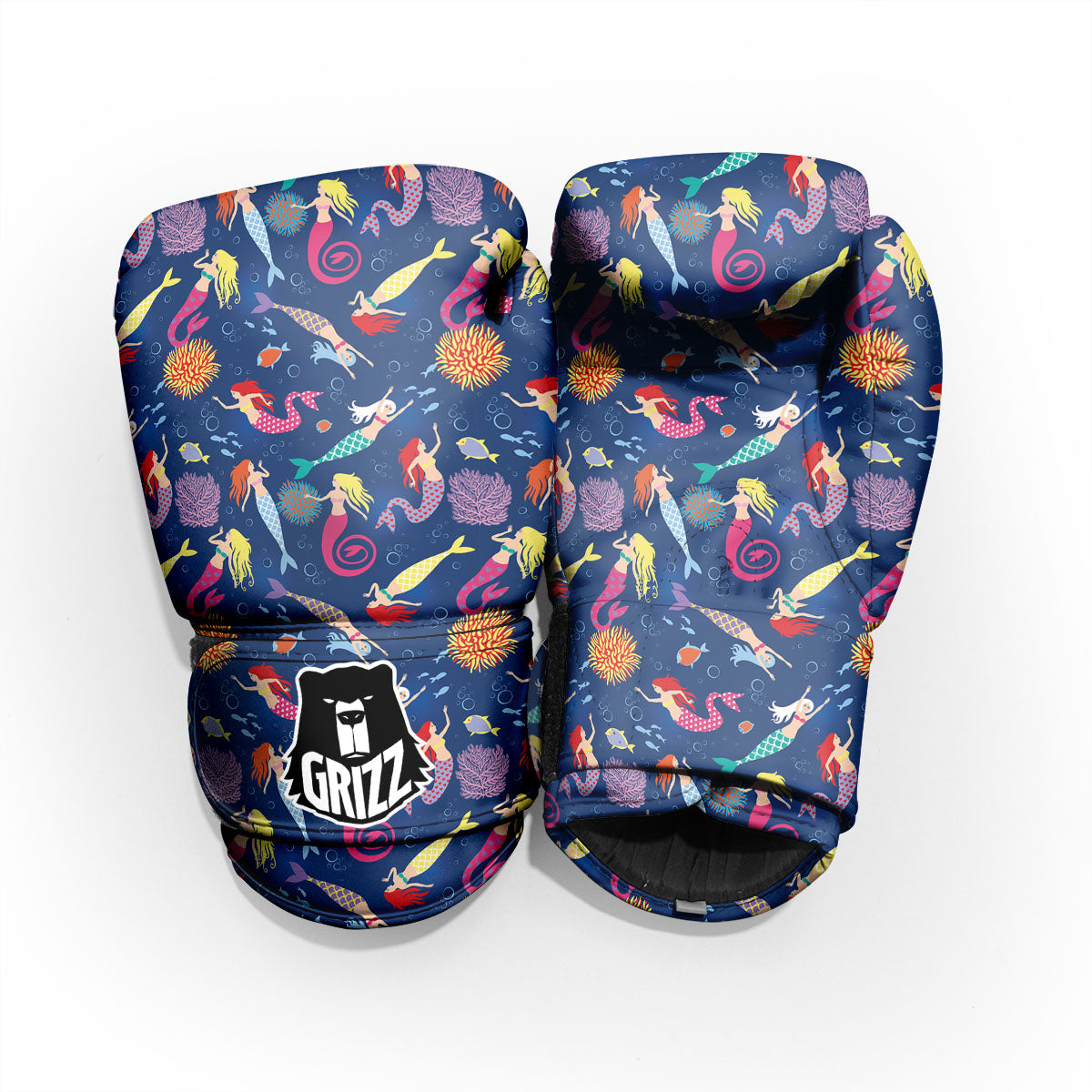Girls Mermaid Print Pattern Pro Boxing Glove
