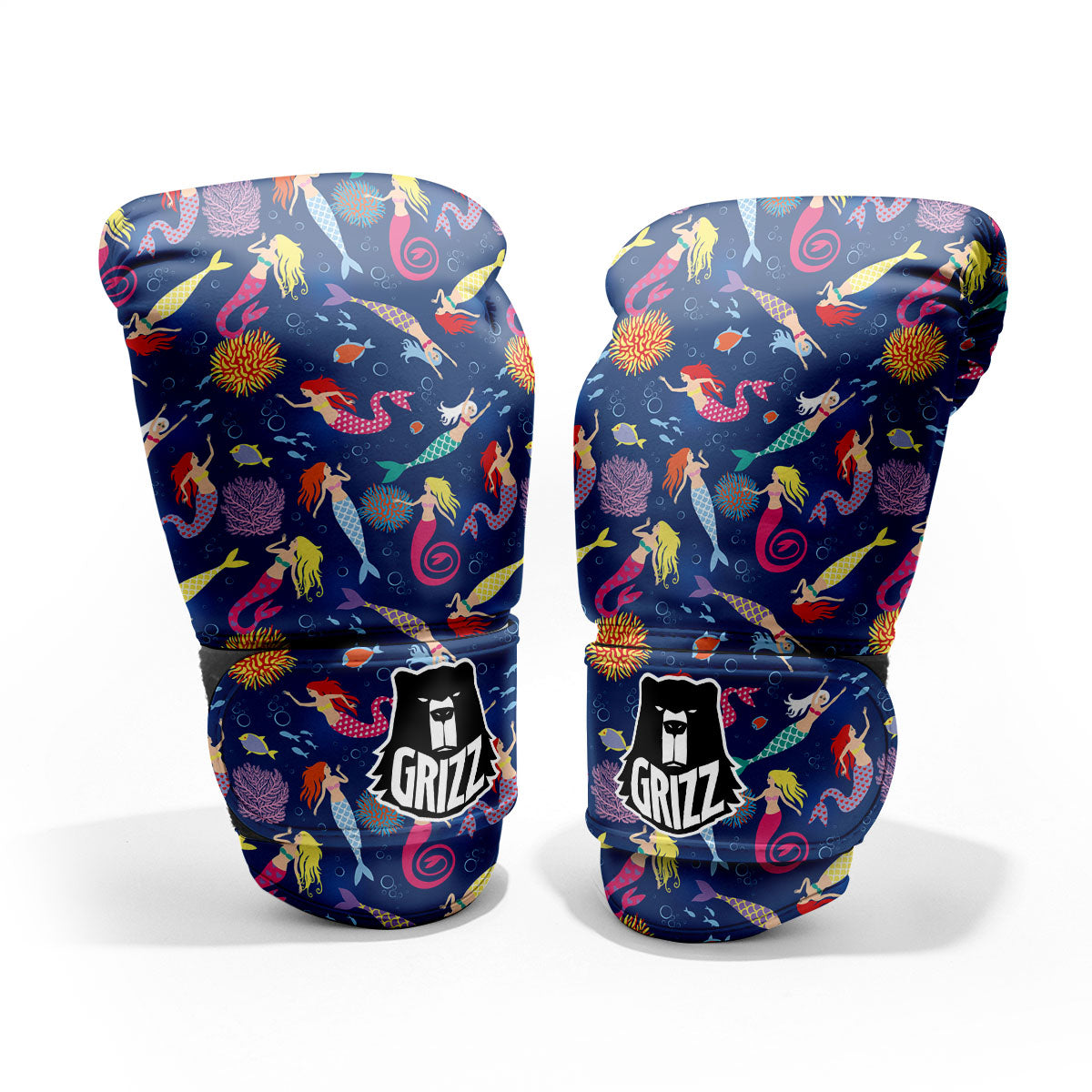 Girls Mermaid Print Pattern Pro Boxing Glove