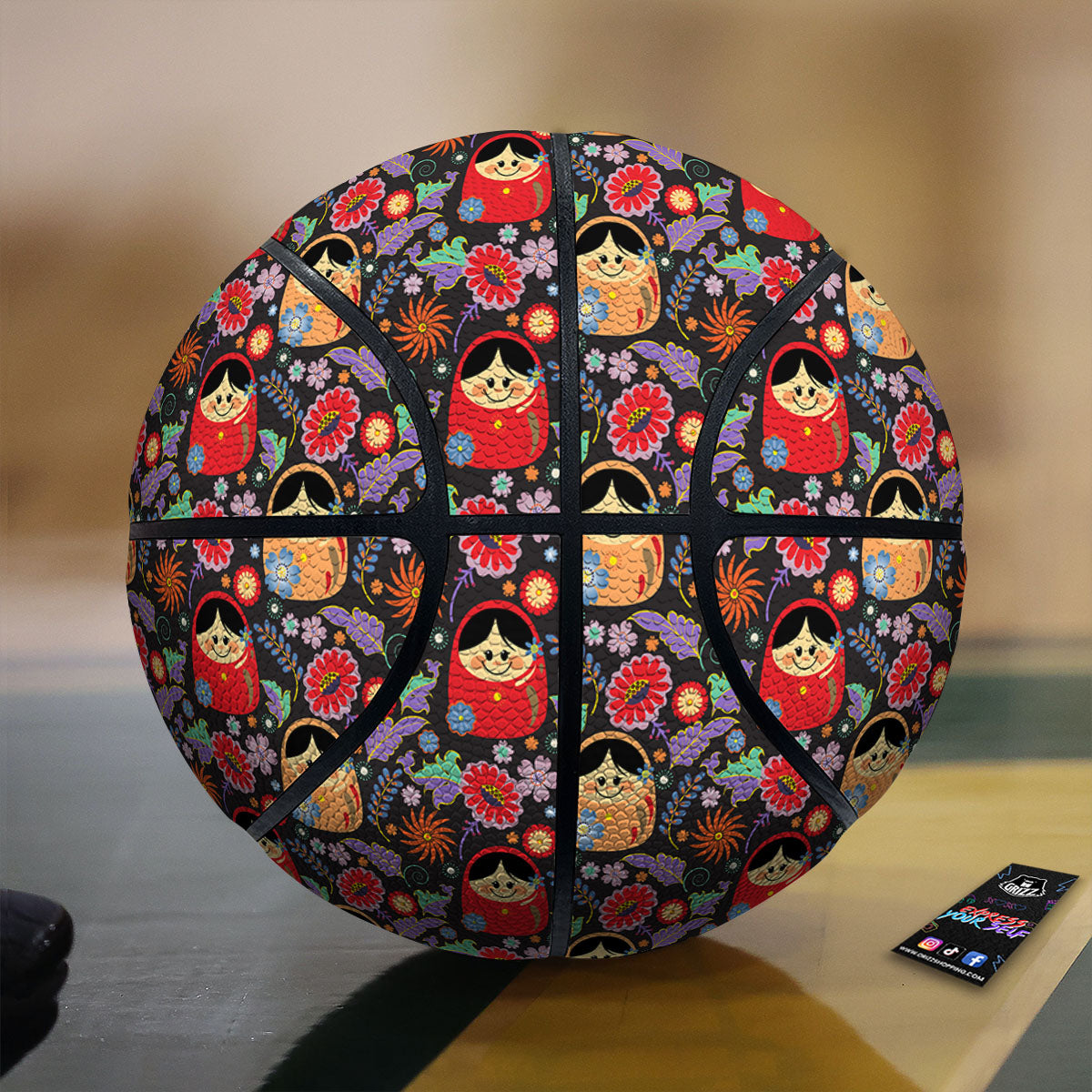 Girly Flower Pink Print Pattern Basketball-grizzshop