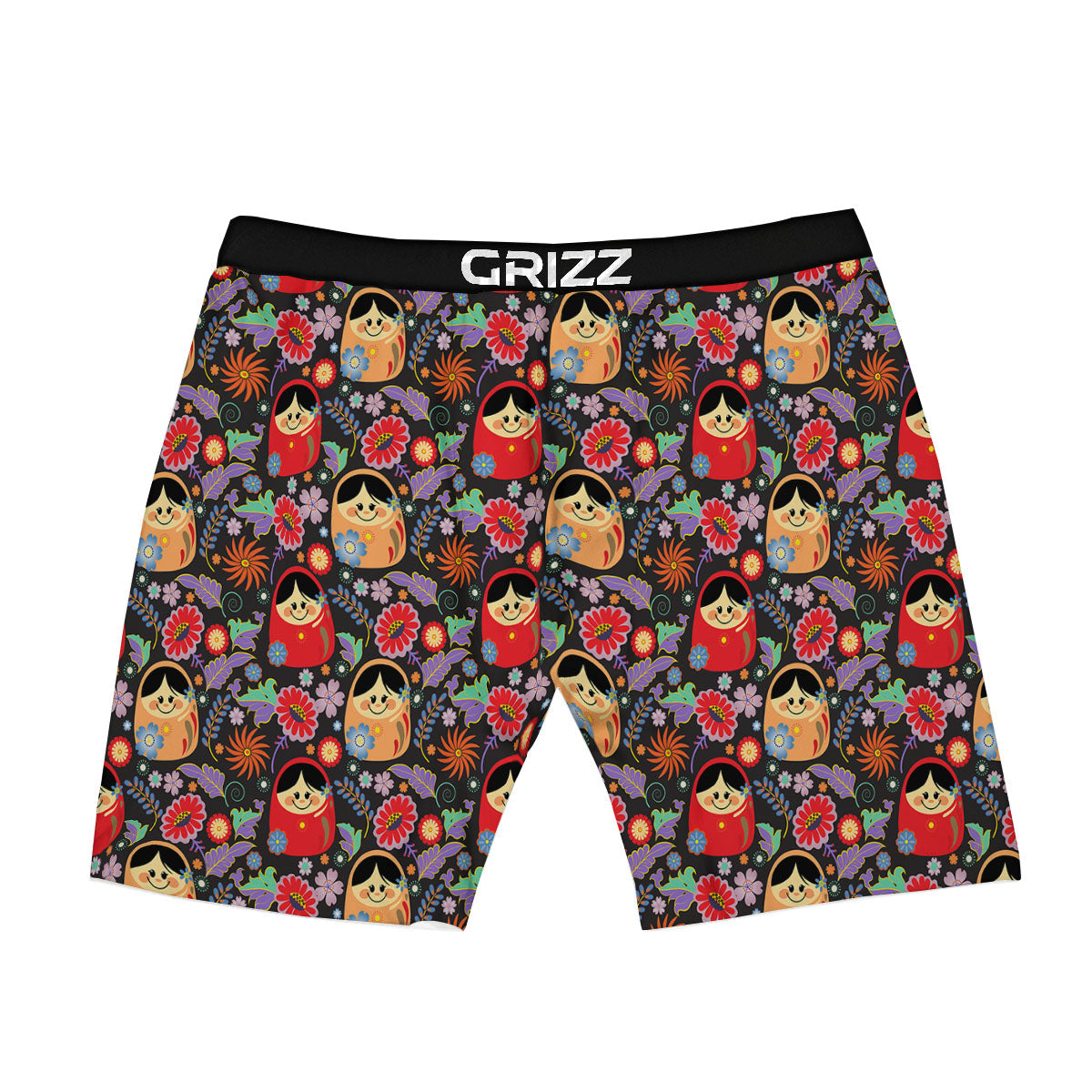 Girly Flower Pink Print Pattern Boxer Briefs-grizzshop