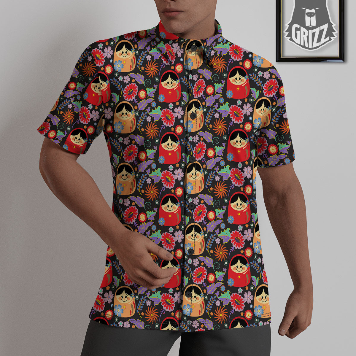 Girly Flower Pink Print Pattern Untucked Shirts-grizzshop