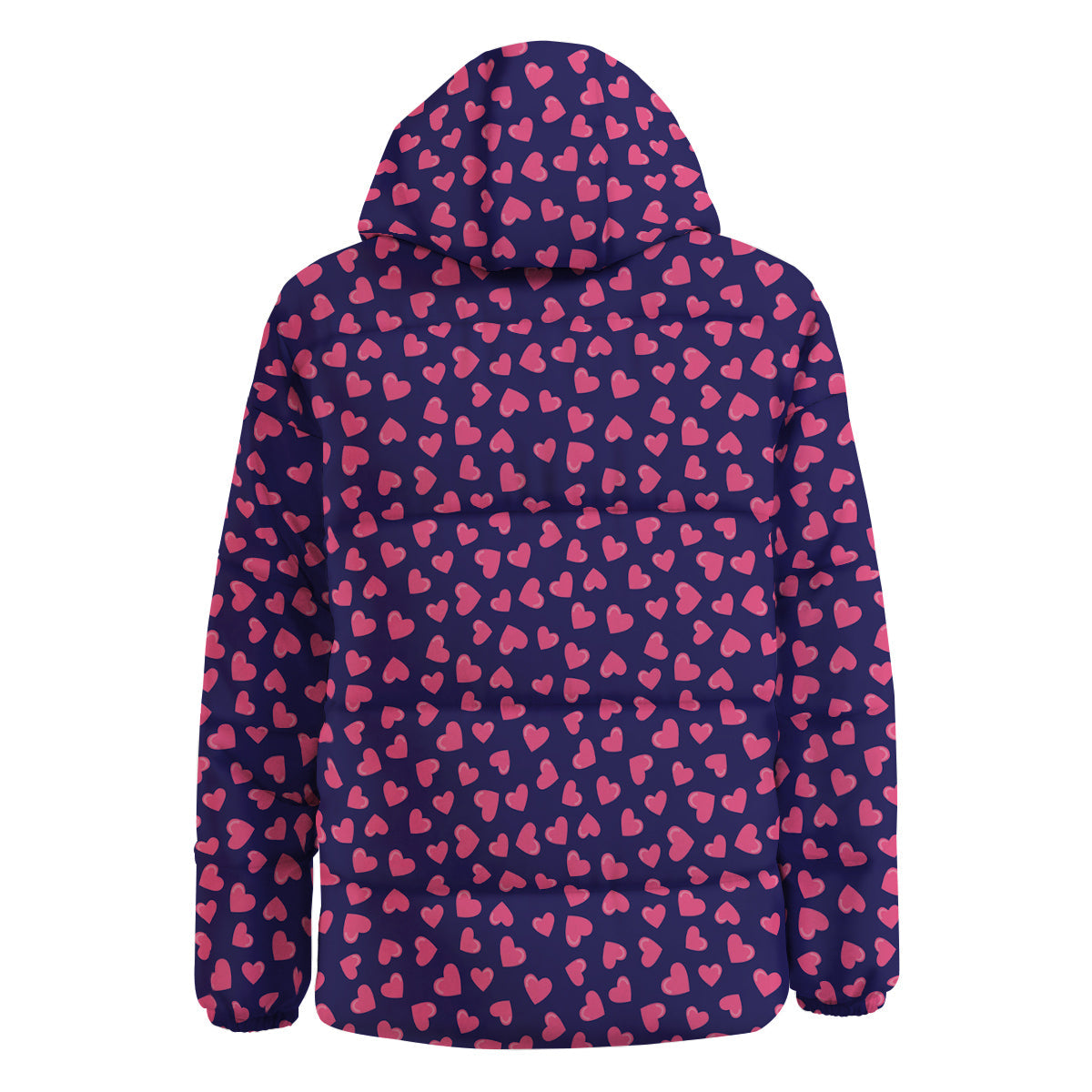 Girly Heart Cute Print Pattern Down Jacket-grizzshop