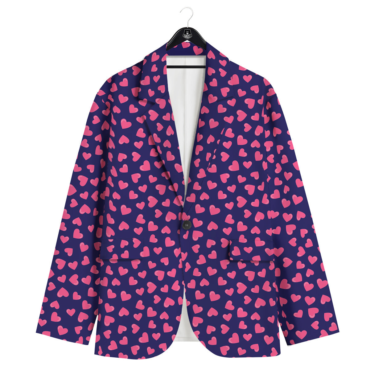 Girly Heart Cute Print Pattern Men's Sport Coat-grizzshop