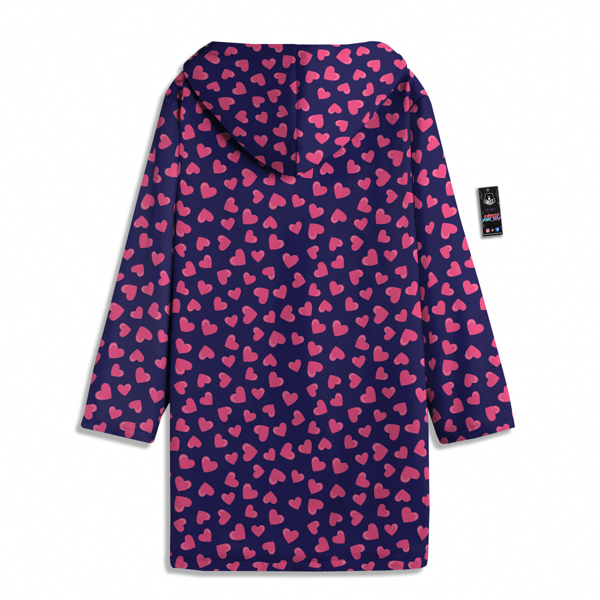 Girly Heart Cute Print Pattern Men's Windbreaker Jacket-grizzshop