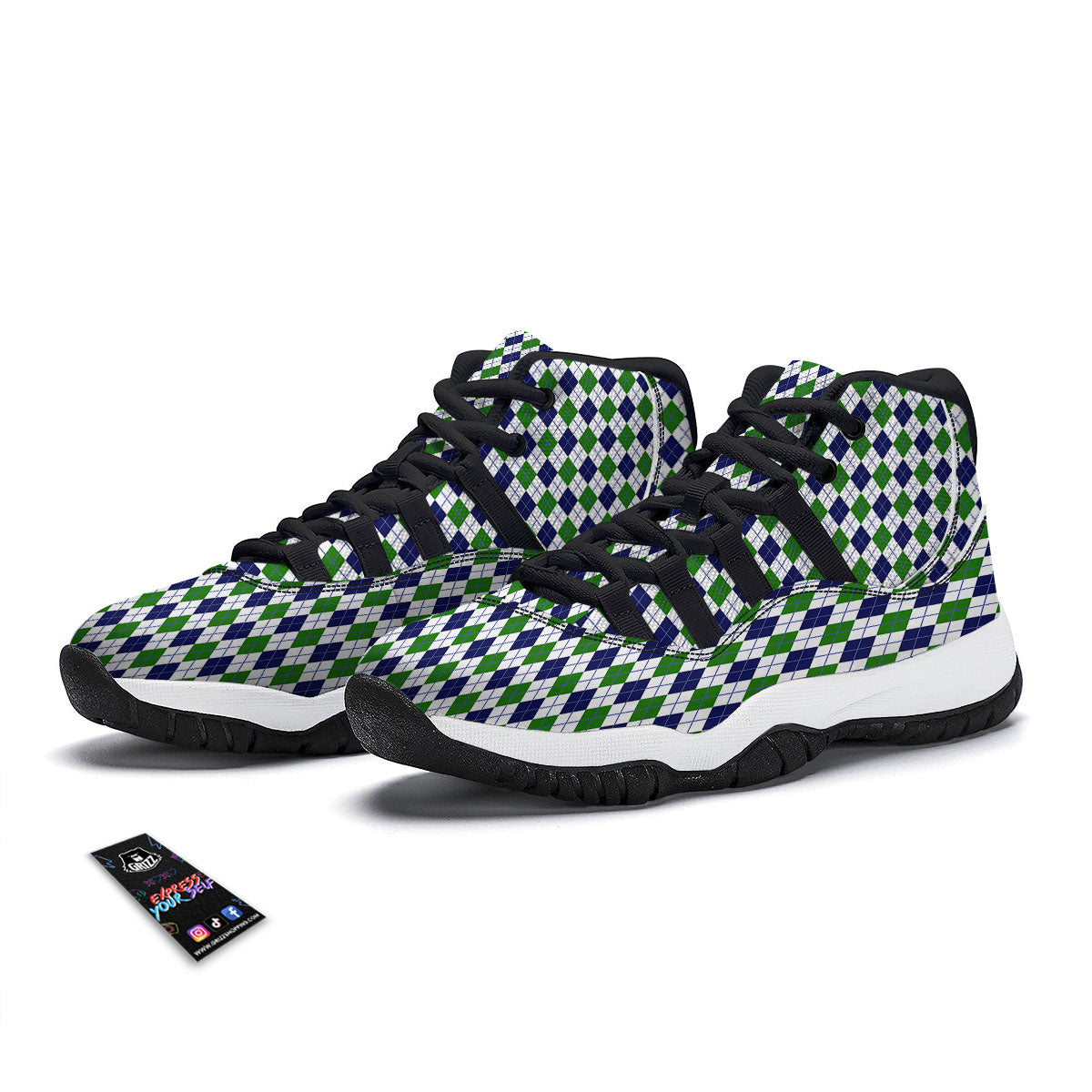Girly Love And Peace Sign Print Pattern Black Bball Shoes-grizzshop