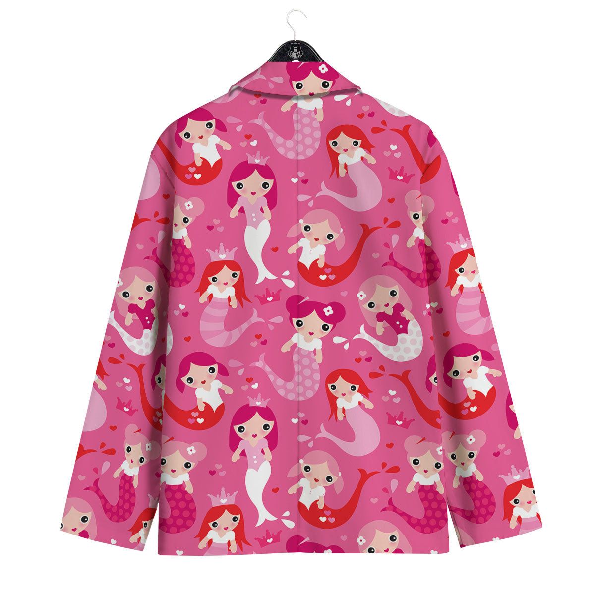 Girly Mermaid Pink Print Pattern Men's Sport Coat-grizzshop