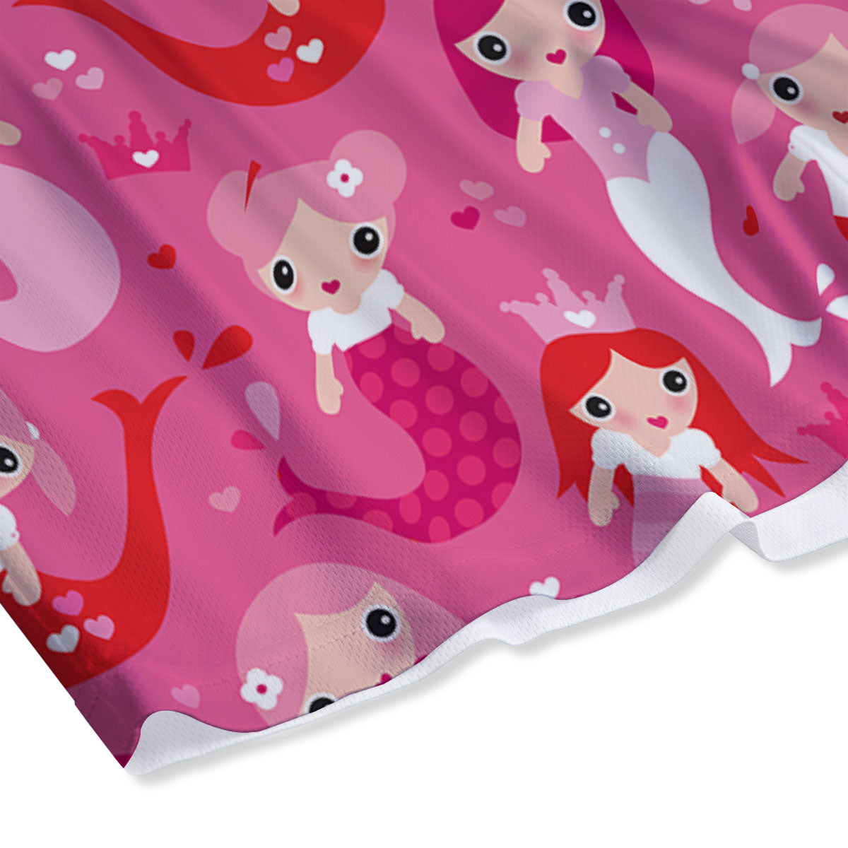 Girly Mermaid Pink Print Pattern Mesh Shorts