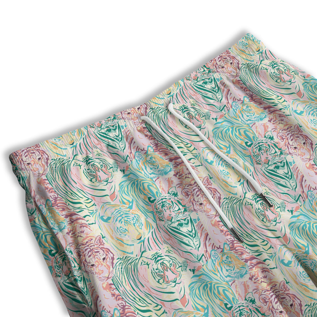 Girly Tigers Pastel Print Pattern Men's Athletic Shorts