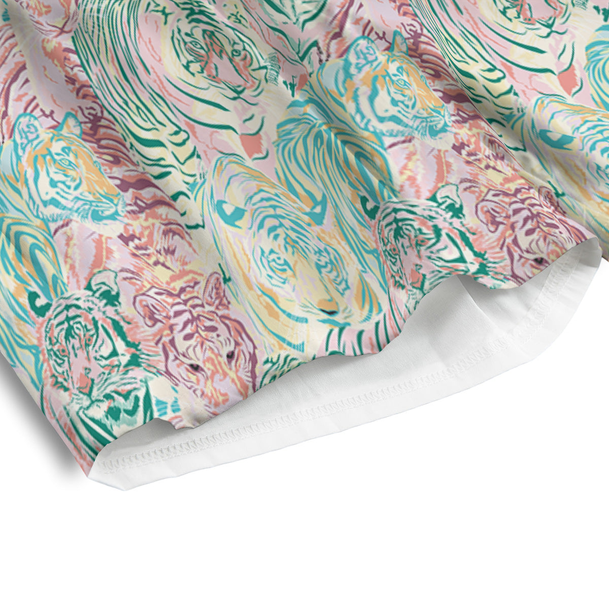 Girly Tigers Pastel Print Pattern Men's Athletic Shorts