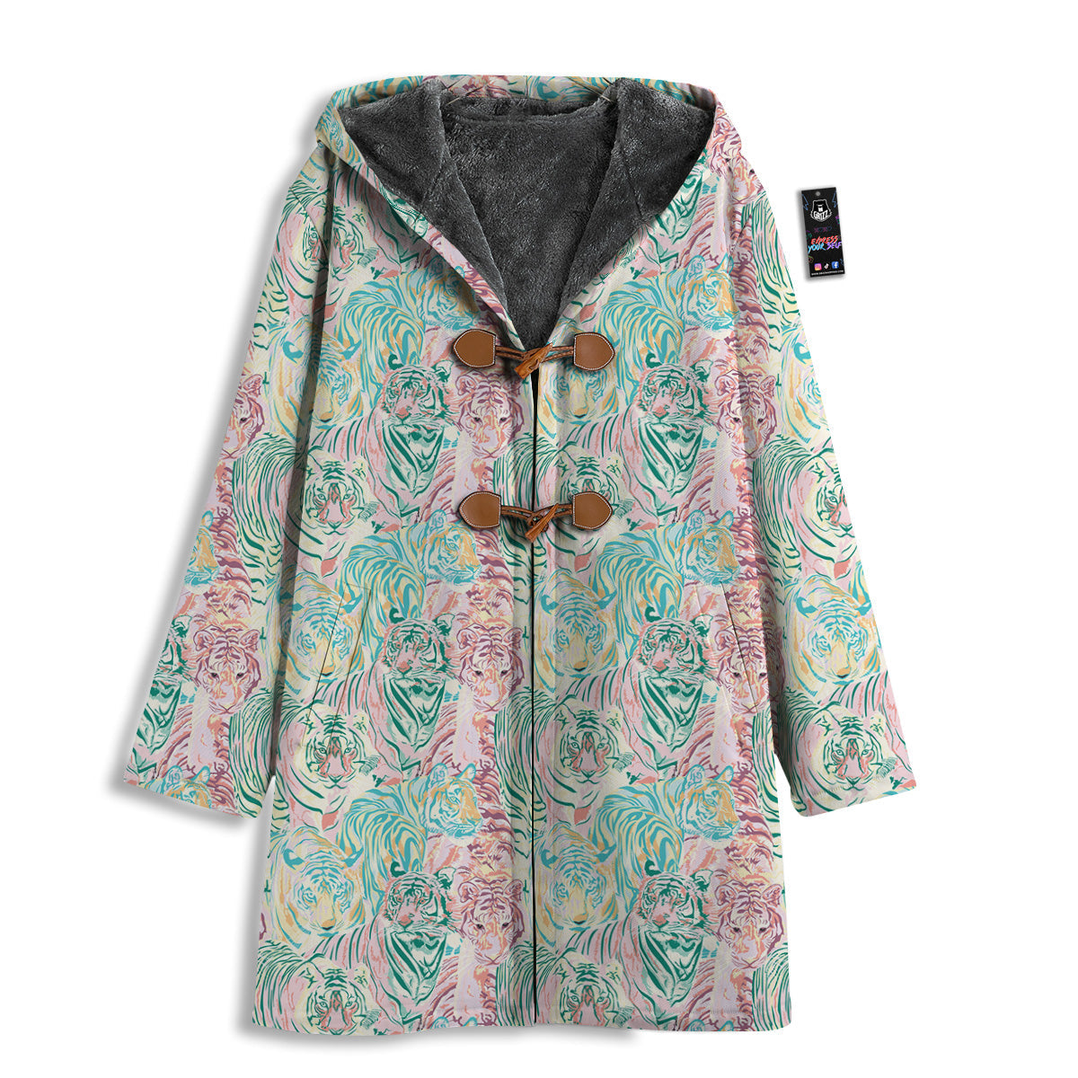 Girly Tigers Pastel Print Pattern Men's Windbreaker Jacket-grizzshop