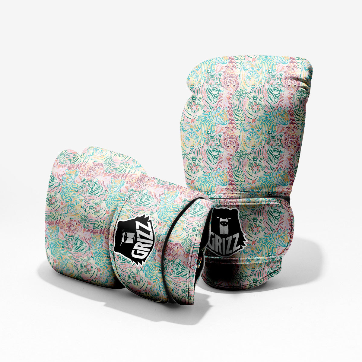Girly Tigers Pastel Print Pattern Pro Boxing Glove