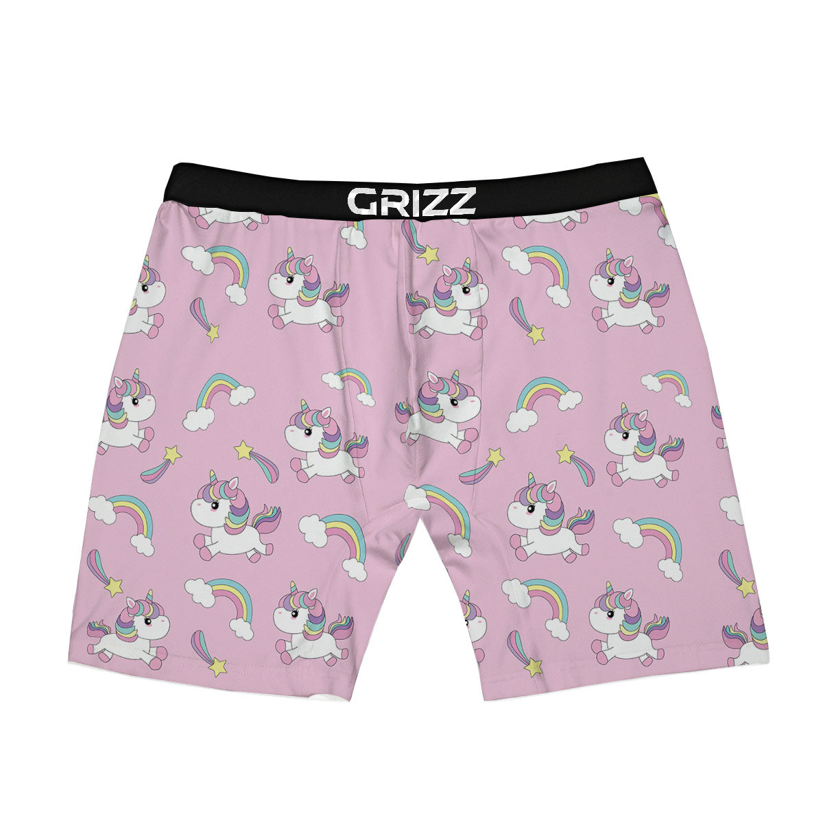 Girly Unicorn Pink Print Pattern Boxer Briefs-grizzshop