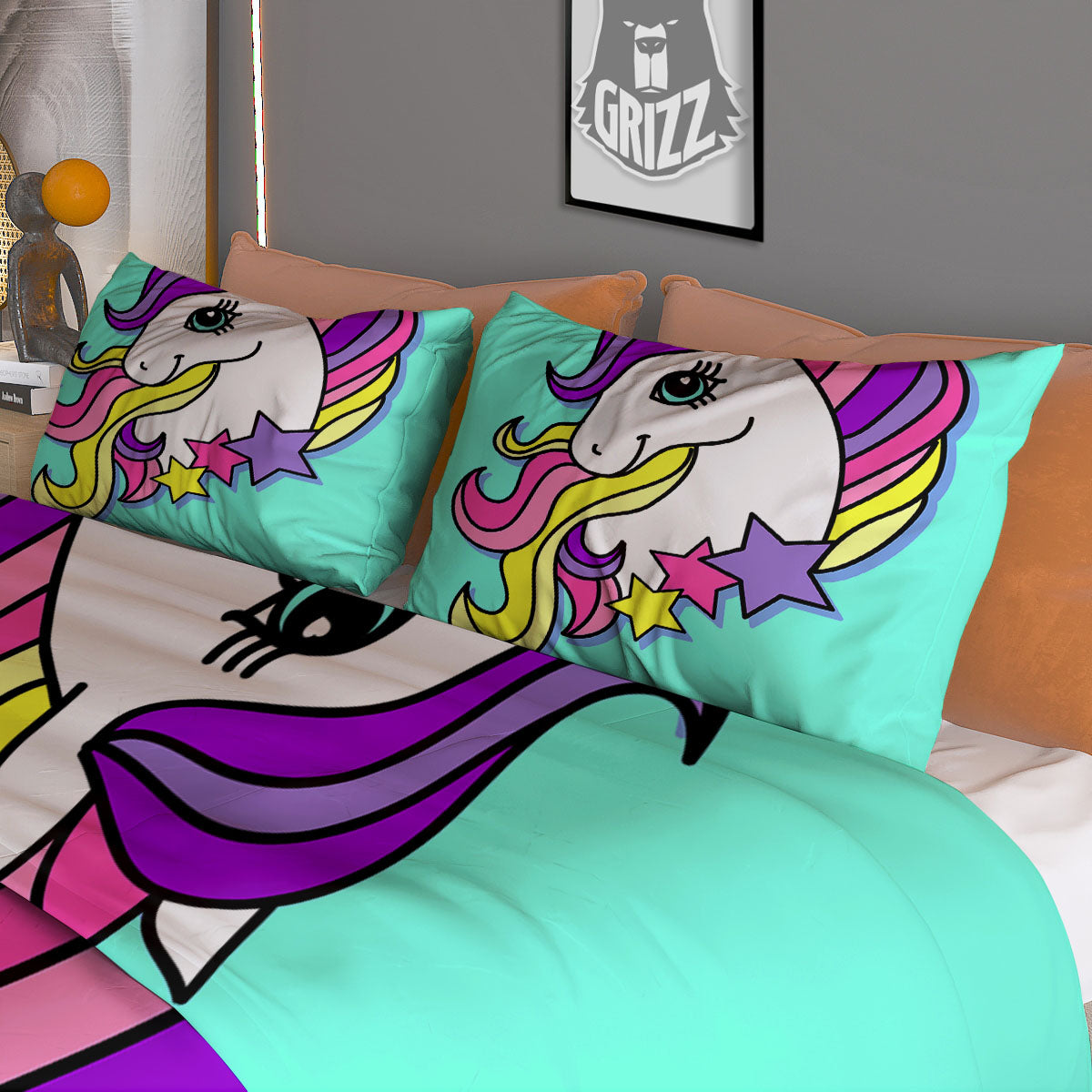 Galaxy Space Zodiac Star Signs Print Duvet Cover Bedding Set
