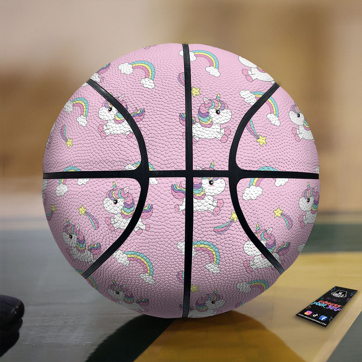 Galaxy Space White Cloud Print Basketball