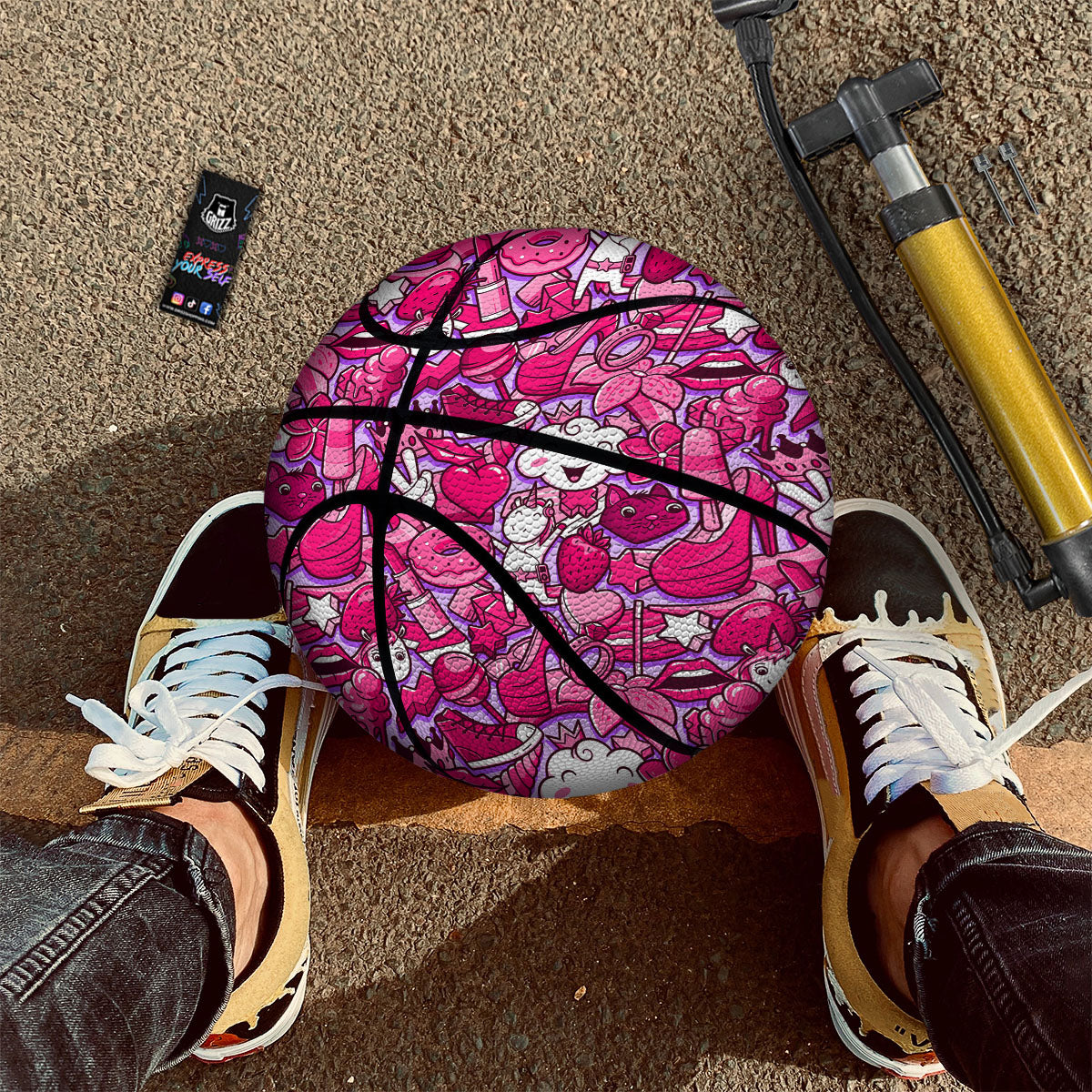 Galaxy Space Zodiac Star Signs Print Basketball