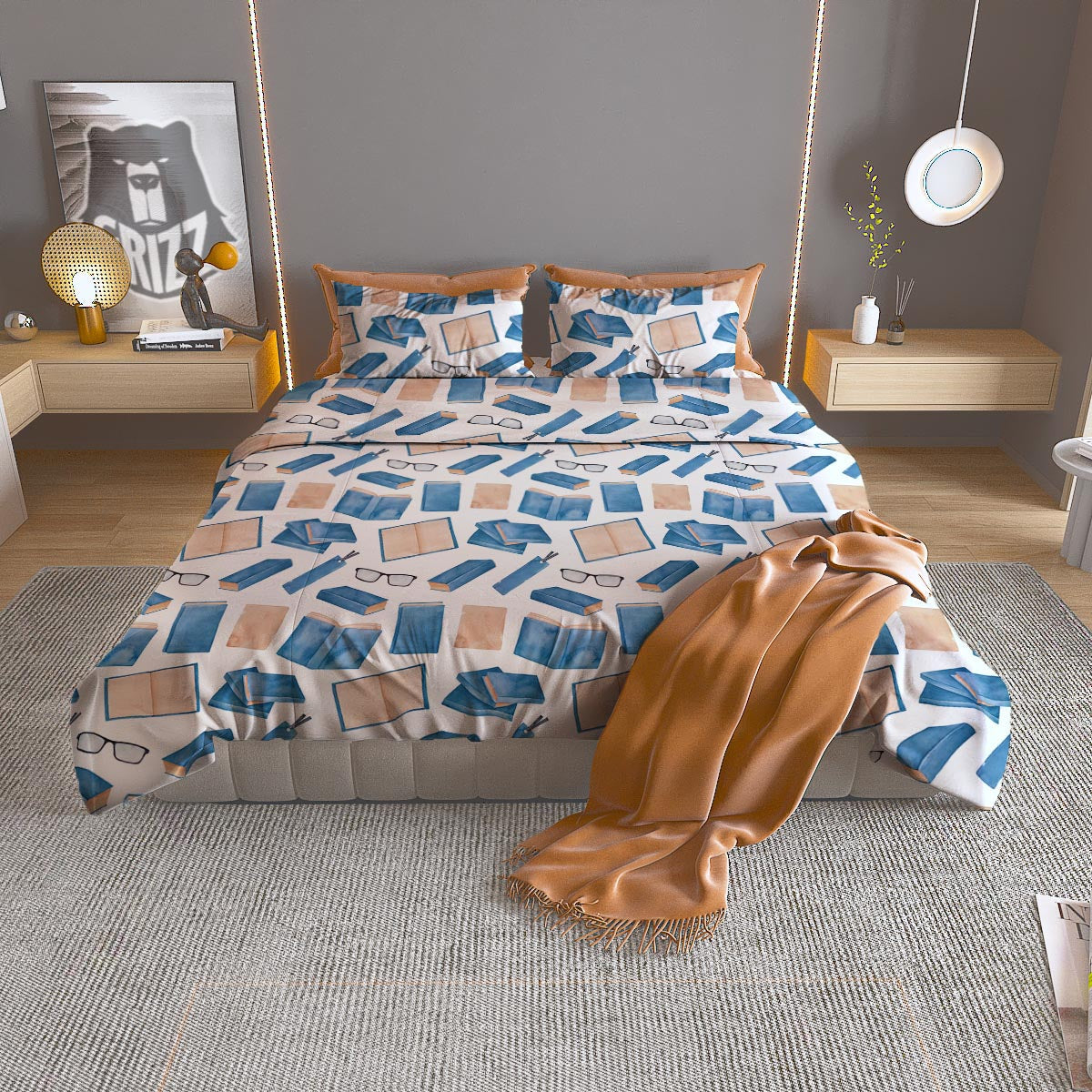 Gears And Steampunk Cogs Print Duvet Cover Bedding Set