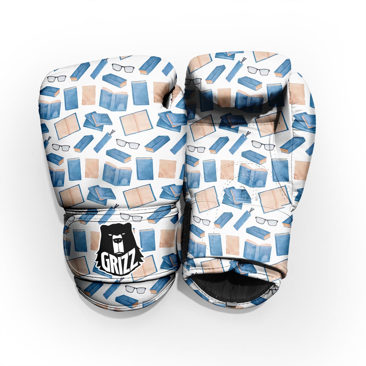 Glasses And Reading Books Print Pattern Pro Boxing Glove