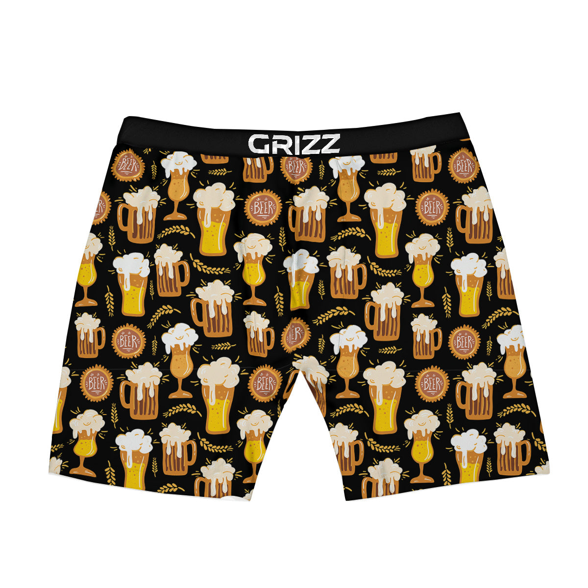 Glasses Of Beer Vintage Print Pattern Boxer Briefs-grizzshop