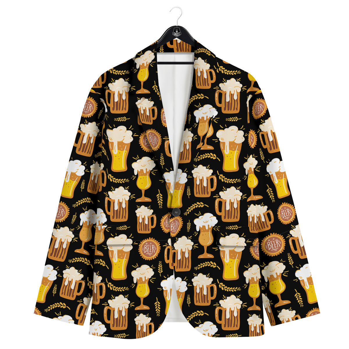 Glasses Of Beer Vintage Print Pattern Men's Sport Coat-grizzshop