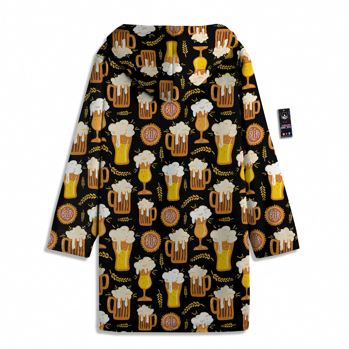 Glasses Of Beer Vintage Print Pattern Men's Windbreaker Jacket-grizzshop