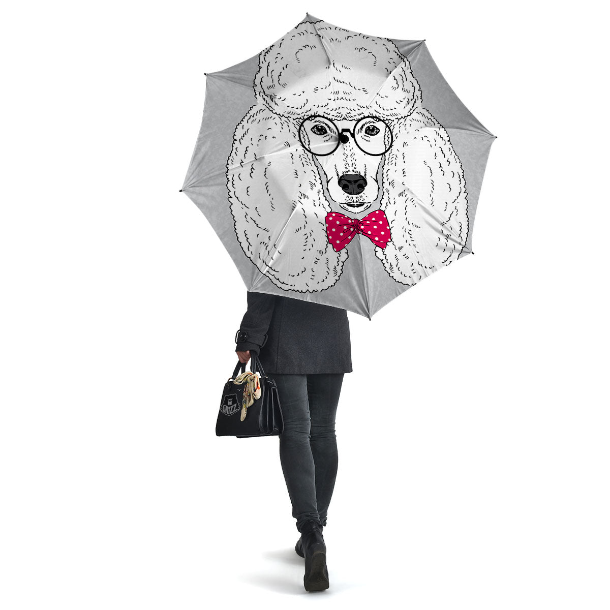 Glasses Poodle Print Umbrella-grizzshop