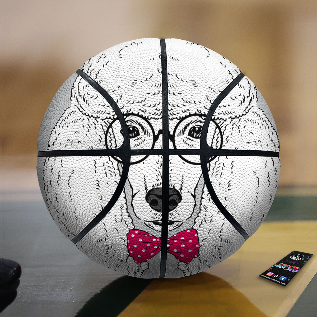 Geometric Heart Valentine's Day Print Pattern Basketball