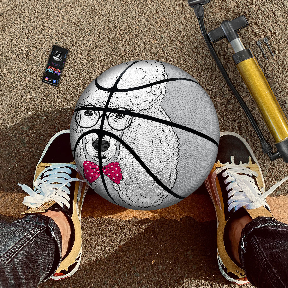 Geometric Heart Valentine's Day Print Pattern Basketball