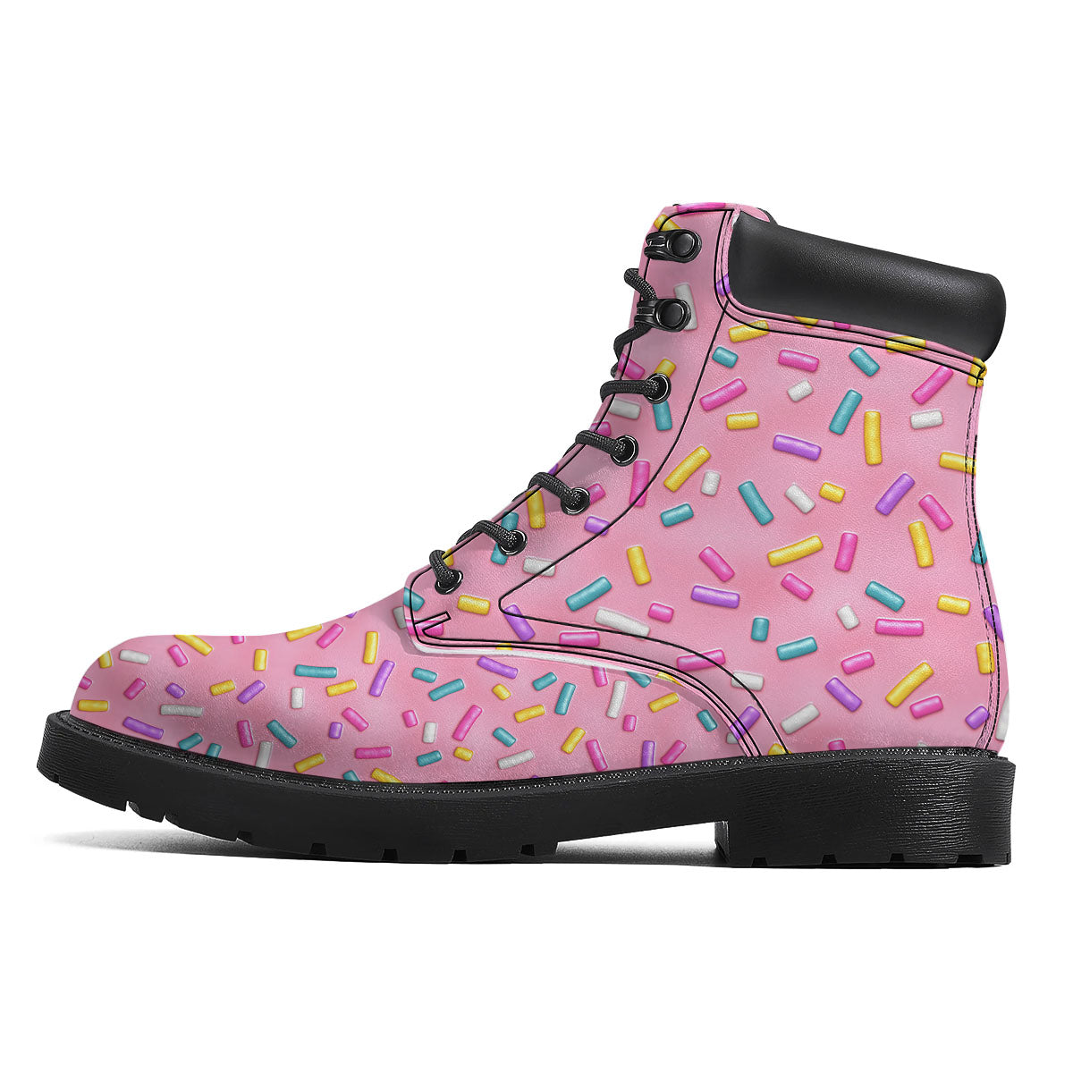 Glazed Donut Pink Print Pattern Boots-grizzshop