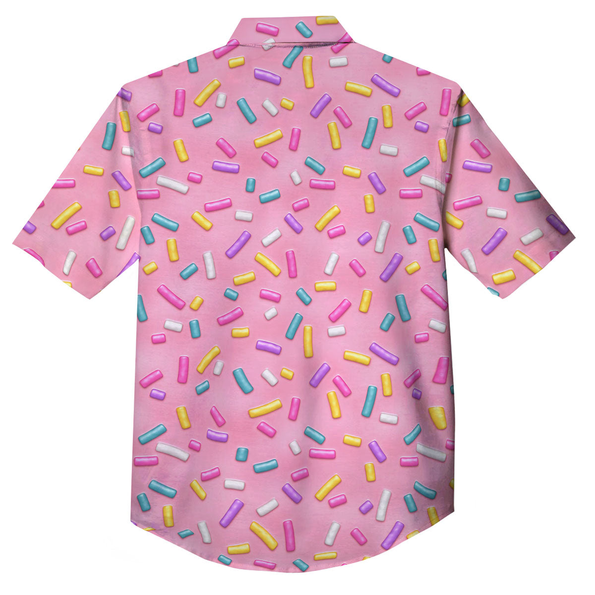 Glazed Donut Pink Print Pattern Button Up Shirt-grizzshop