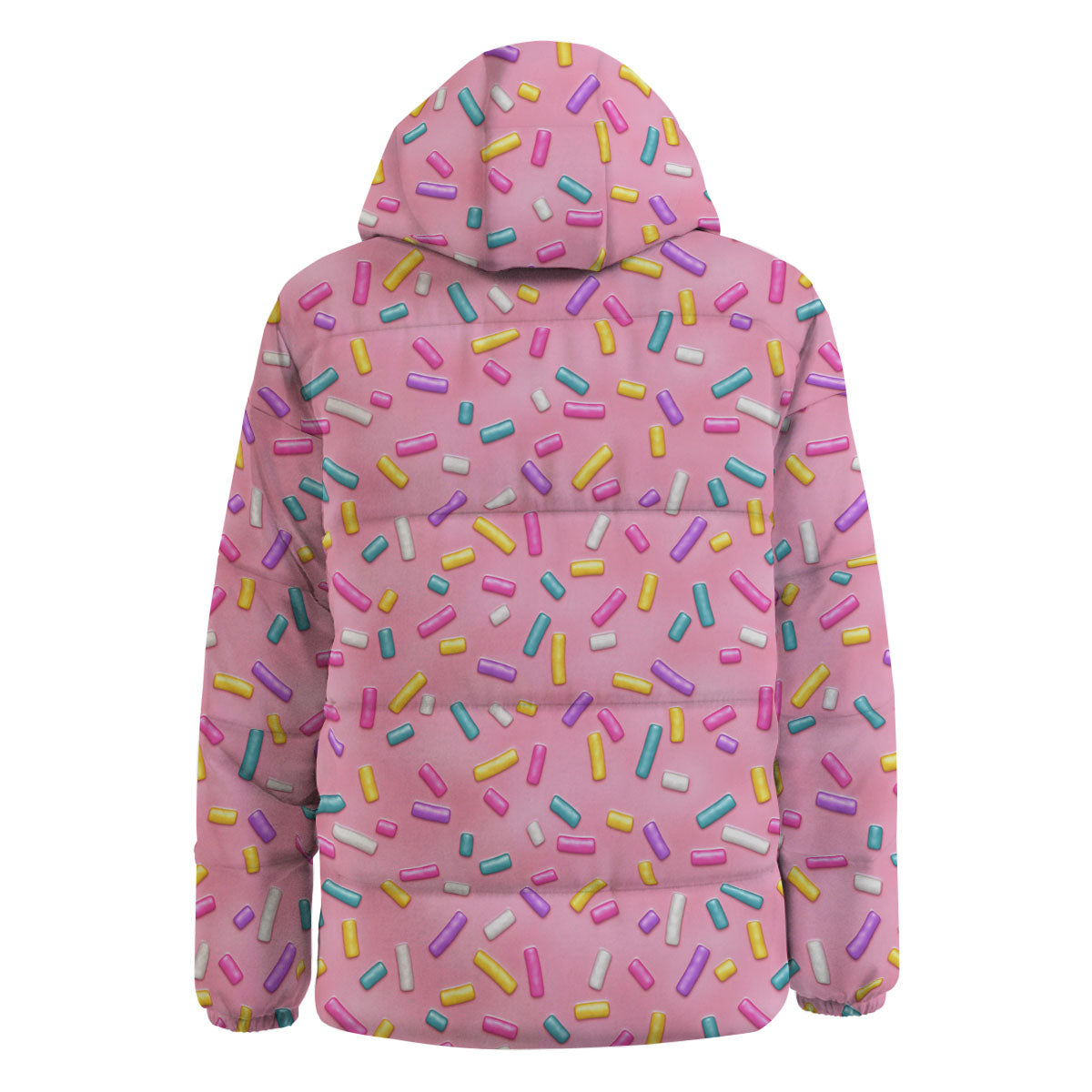 Glazed Donut Pink Print Pattern Down Jacket-grizzshop